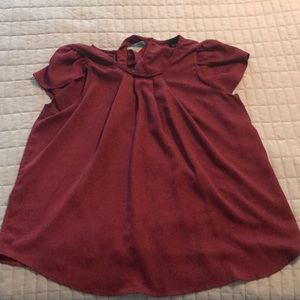 Dark red Torrid blouse with ties in the back